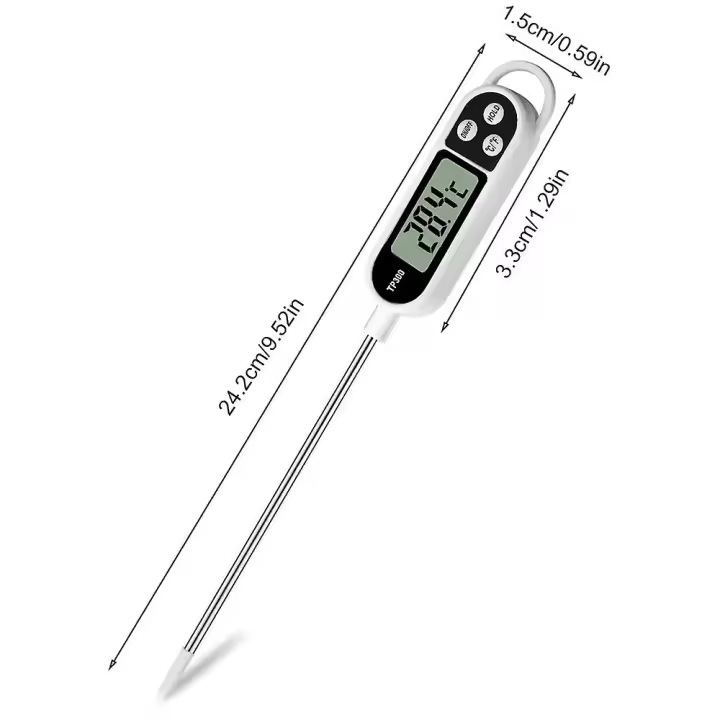 TP300 Digital Food Thermometer LCD Digital Display Electronic Thermometer with Probe Cooking Tool - 1