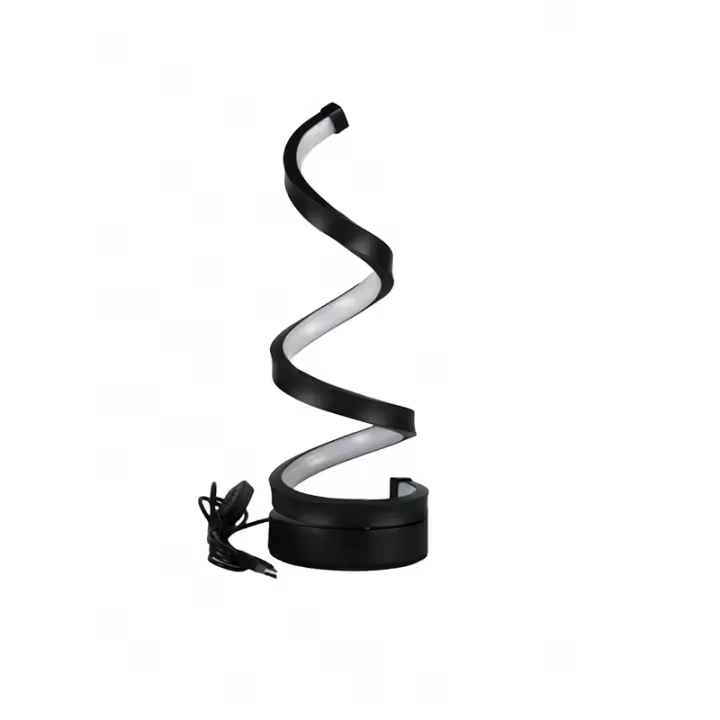 Lámpara De Mesa Moderna Minimalista Ajustable En 3 Colores Para Dormitorio Sala De Estar Oficina Luz De Escritorio De Espiral - 1