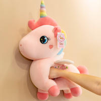 Muñeco De Peluche De Dibujos Animados Unicornio Rosa Con Bordado Para Decoración De Habitación Regalo De Cumpleaños Para Niñas Almohada De Suéter De Piel De Caballo - details 9