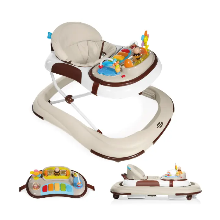 MS - Andador Basic Plus - Ruedas Silicona Y Sistema Antivuelco -  Bandeja interactiva con sonido y 3 posiciones de altura - 1