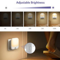 Lámpara De Noche LED Con Sensor De Movimiento Para Habitación Infantil EU Plug Automático De Atardecer a Amanecer Sensor Dimmable Sin Cable Para Armario - details 4