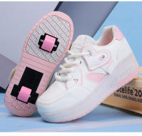Zapatos De Caminar Con Cordones Y Transpirables Para Niñas 2024 Patinetas Deportivas Retráctiles Para Estudiantes Mujeres En Exteriores Material Superior De Cuero Suela TPR Tamaño True Fit Para Edad 7-13 - details 23