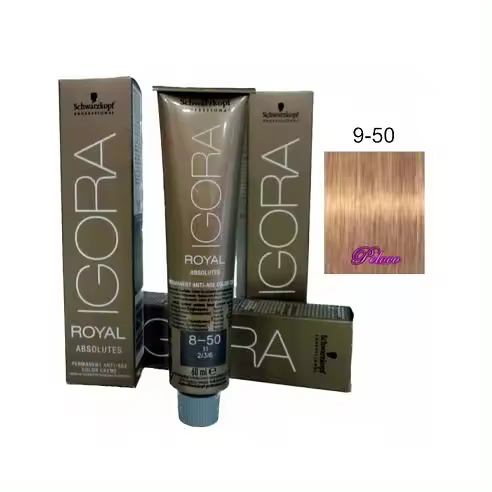 Tinte Igora Royal Absolutes 9-50 Rubio Muy Claro Dorado Natural 60 ml. Schwarzkopf - 1