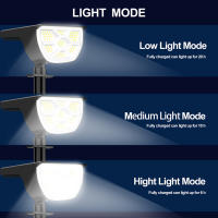 Luces Solares Para Paisaje IP65 Impermeables Con 3 Modos Luz Solar Para Jardín Camino 72/68 LED Modernas Para Exterior - details 16