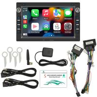 Radio coche bluetooth, 2 Din Android 13.0 Radio de coche Reproductor multimedia GPS Estéreo, Carplay, Carga USB, RDS, vista trasera,2+64G estándar +12 cámara de luz - details 4