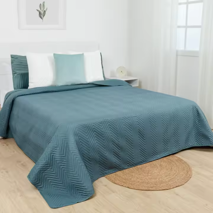 TRAMAS+ Colcha Bouti Lisa para Cama de Primavera y Verano, Cubrecamas de Colores Lisos para Habitación Moderna y Juvenil - 1