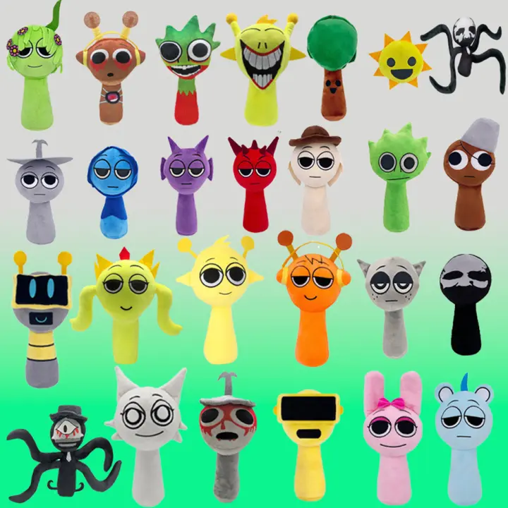 Muñeco De Peluche Sprunki Incredibox Juguete De Peluche Para Niños Almohada De Dibujos Animados Regalo De Cumpleaños Y Navidad Tamaño Aproximado De 20cm - 1