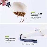 Digital Básculas cuchara de medición alimentos para mascotas taza agua cuchara desmontable portátil cocina con pantalla LED alimentos para perro gato - details 1