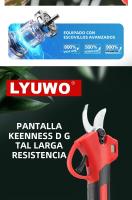 LYUWO 21V 30mm Tijeras De Poda Inalámbricas Digitales Sin Escobillas Para Frutas Y Plantas En Maceta Herramienta Eléctrica Sin Battería Incluida - details 3