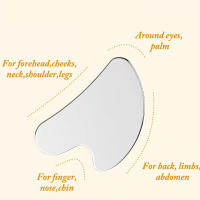 1PC Scraper De Acero Inoxidable Gua Sha Para Cuidado De La Piel Masajeador Facial Completo Y Cuello Herramienta De Masaje SPA Desintoxicante Para Relaxar El Estrés - details 4
