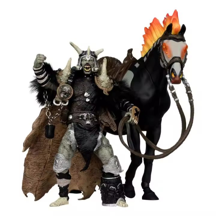 Spawn figura hacha de sangre con caballo (Spawn: las edades oscuras) (Mcfarlane Toys 30º aniversario) (Etiqueta dorada) 18 cm - 1