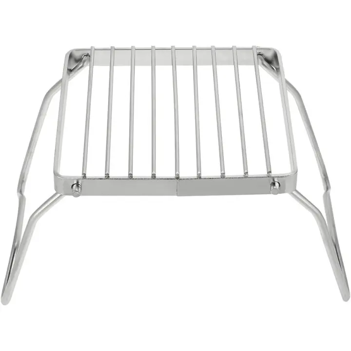 Parrilla Plegable De Acero Inoxidable, Parrilla De Carbón Plegable, Ligera Y Portátil Para Picnic, Senderismo, Camping - Plata - 1