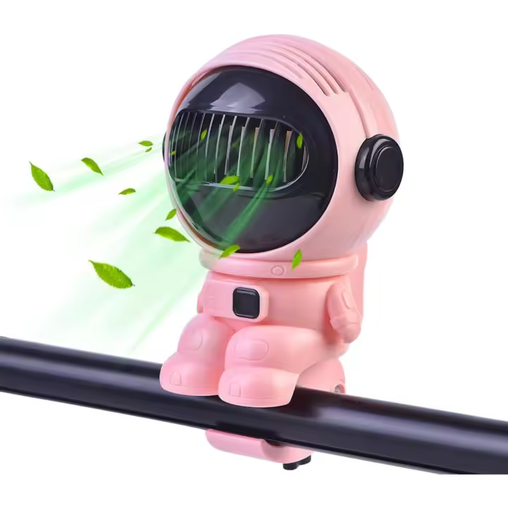 Cochecito de niño Clip de ventilador en cochecito, cochecito ventilador mini portátil USB recargable 5000mAh with Pilas desmontable, baby Vacaciones Essentials, buggy ventilador para Cama de viaje - 1