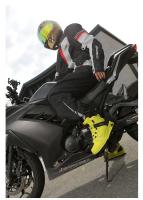 Botas De Motocicleta Para Mujer En Cuero Negro Resistente Al Agua Con Cordones Rápidos Botines De Motocross Para Hombres - details 26