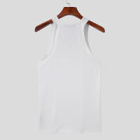 Nueva Moda Camiseta Deportiva Para Hombre Color Sólido Cuello Redondo Sin Mangas Para Gimnasio Ropa De Calle Casual Chaleco Fiesta Tallas S-5XL - details 19