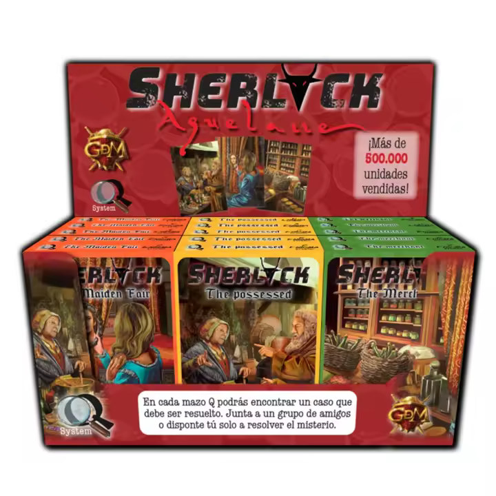 Juego de mesa gdm display sherlock q7: aquelarre (incluye: 5x mercader 5x doncella y 5x endemoniado) - 1