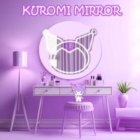 Espejo Neón Ajustable De Color Morado Sanrio Kuromi Para Decoración De Habitación Luz De Neón Para Maquillaje Regalo De Cumpleaños - details 0