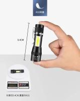 Linterna Táctica Portátil Mini 2000 Lumens Con Batería Integrada Lámpara LED COB Varía El Enfoque Impermeable Para Camping Pesca Senderismo Emergencias - details 5
