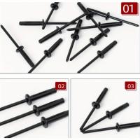 50pcs Aleación De Aluminio Trifold Blind Rivets Pintados De Negro Pop Bulb Structural Rivets Fasteher Para Decoración De Hogar DIY Herramientas - details 6