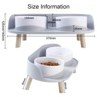 Alfombra De Comida Para Gatos Doble Ajustable En Altura Bebedero De Agua Elevado Suministros Para Perros Y Gatos Jóvenes - details 4
