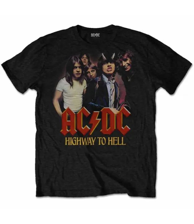 ACDC Highway To Hell Camiseta Licencia Oficial Manga Corta chico Men ROCK OFF ACDCTS74MB - 1