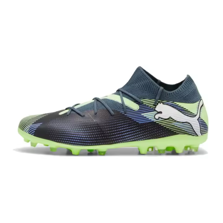Botas de fútbol multitaco PUMA FUTURE 7 MATCH MG gris y verde 107934-03 - 1