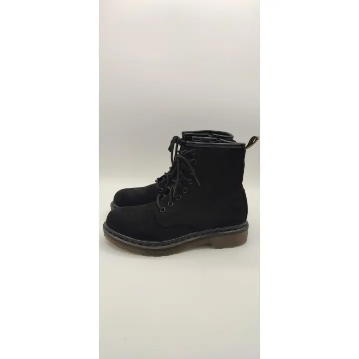 Bota de cordones mujer tipo dr martins con suela trasparente shoesshop - 1