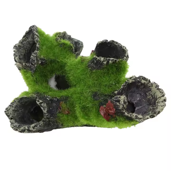 Cueva De Resina Para Acuario Decoración De Hogar Para Camarones Y Peces Simulación De Árbol Casa De Escondite Para Aquario Arte Y Manualidades - 1