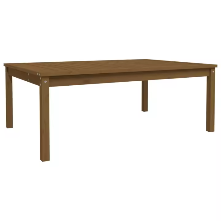 Mesa de Jardín Madera Maciza Pino Marron Miel 121x82,5x45 cm - 1