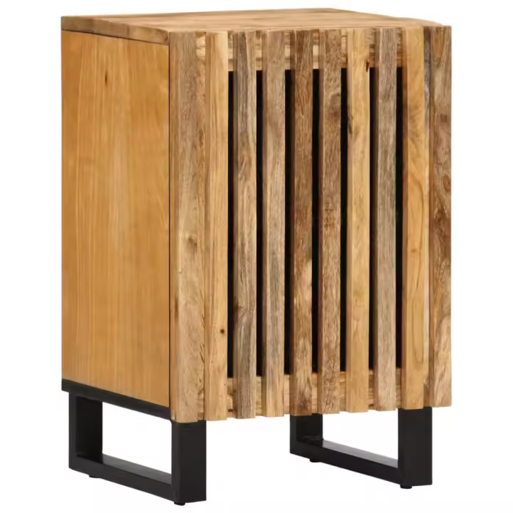 vidaXL Armario de baño madera maciza de mango 38x34x58 cm - 1