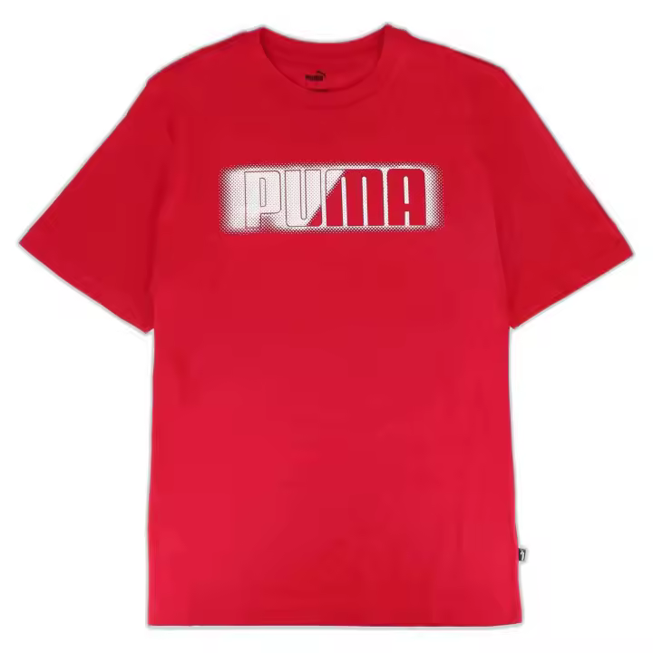 Camiseta de Manga Corta Puma Graphics Wording para hombre en color rojo - 1