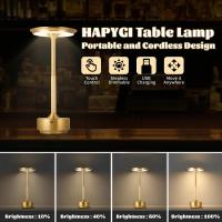 Lámpara De Escritorio Recargable LED Con Sensor De Toque Luz Nocturna USB Para Lectura Decorativa Para Habitación Hotel Restaurante Bar Moderno Metal - details 5
