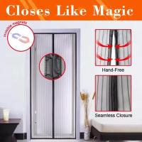 Cortina Mosquitera Para Puertas con cierre malla magnético Automático aire fresc - details 5
