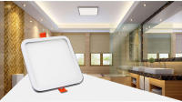 Lámpara De Panel LED Ultra Delgada Redonda/Cuadrada 6W 8W 15W 20W Aluminio Luz Baja Revestimiento De Techo Recubierto Ajustable Blanco AC 85-265V - details 5