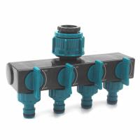 Conector De Riego Jardín 4-Maneras 1" a 3/4" a 1/2" Tornillo Europeo Válvula De Conexión De Agua Para Jardín Y Riego - details 4