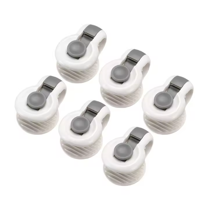 Juego de 6 fundas de edredón con pinzas, soporte de edredón sin esquinas, Clips antimovimiento, funda de edredón, accesorios de cama, gris - 1