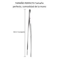 Pinzas De Barbacoa De Acero Inoxidable 30cm Con Dientes Largos Herramientas De Cocina Y Jardín Resistentes Al Calor Y Fáciles De Limpiar - details 6