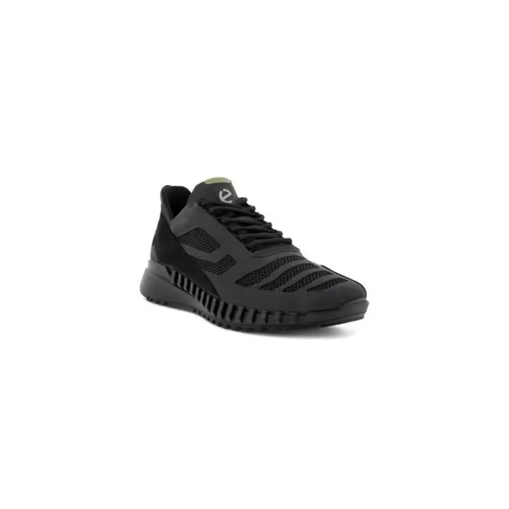 Zapatilla ECCO para Hombre en Color Negro de Cuero y Textil con Suela de Caucho - 1