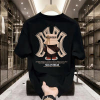 Camiseta De Algodón Grueso Para Hombre Con Estampado De Oso Violento Cuello Redondo Manga Corta Estilo Casual De Moda Americana Para El Verano - details 6