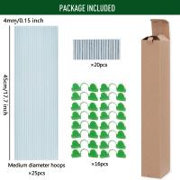 25pcs Hojas De Jardín Para DIY Tunnel De Cultivo Marco De Soporte De Fibra De Vidrio Resistente Al Rusticidad Para Invernadero Y Camas Elevadas - details 0