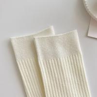 Calcetines Altos De Oveja Para Mujer Estilo Universidad Otoño Invierno Color Sólido Casual Cálido De Lana Y Cashmere Paquete De 2 Pares - details 18