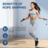 Cuerda De Saltar Sin Cordón Pesada 1pc Con Bola Grande Para Fitness Adecuada Para Deportes Domésticos Y Quemar Grasa - details 2