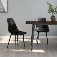 vidaXL Sillas de comedor 2 unidades PP naranja en color orange/Negro/Gris y más | cómodas modernas ergonómicas para comedor cocina salón hogar - details 1