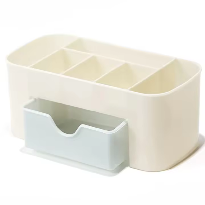 Organizador De Uñas Y Maquillaje LULAA Caja De Almacenamiento Para Pinceles Y Joyería Compartimentos Para Labiales Y Mascarillas Tamaño 20*10*9.7cm - 1