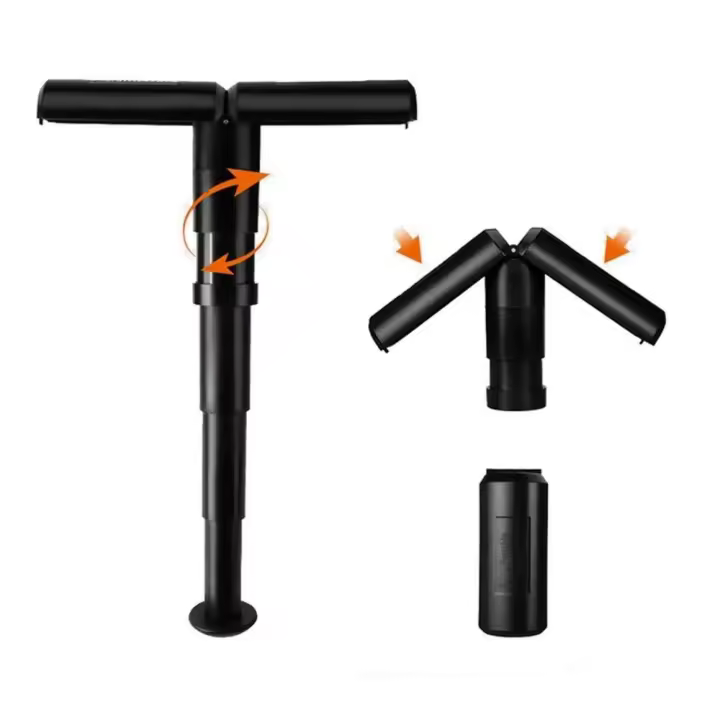 Silla Plegable Portátil De Plástico Ajustable Regalo Para Subway Telescópica Compacta Y Ligera Silla Alta En Color Negro - 1