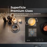 Placa de Gas EVVO V65 Glass — 3 quemadores, cristal templado, compatible con Gas Natural y Butano - details 0