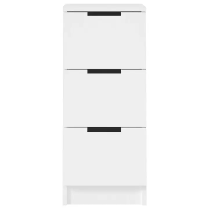 vidaXL Aparador de madera contrachapada blanco 30x30x70 cm - 1