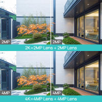 Cámara IP WIFI 4K 8MP Doble Lente Ángulo De Visión Amplio De 180° Cámara De Seguridad CCTV Visión Nocturna Exterior Protección - details 3