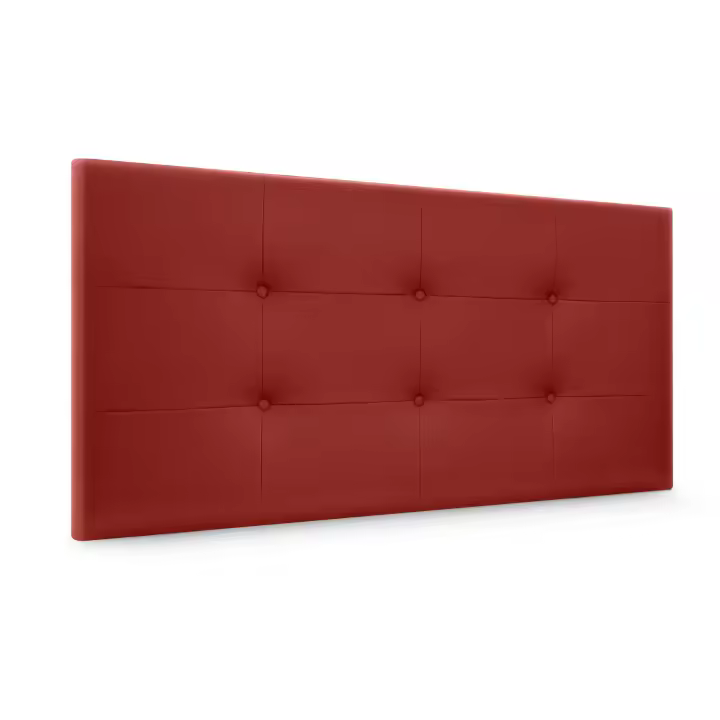 DHOME Cabecero Capitone Tapizado Polipiel o Tela Acualine con 8cm de Grosor Cabezales de Cama Acolchado Capitoné Cabeceros de Cama (Rojo Polipiel) - 1