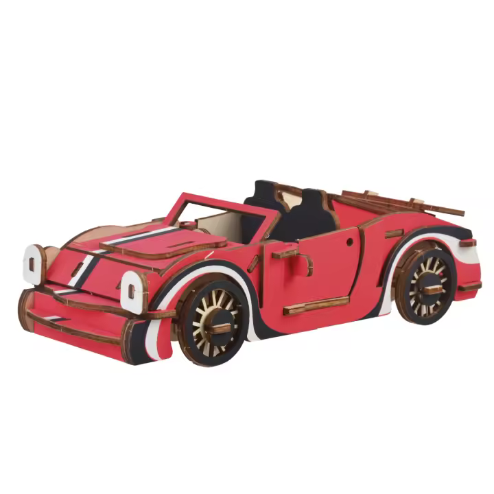 DAM. Maqueta 3D de madera. Carro de fuego. 54 piezas. 22x9x6cm. - 1